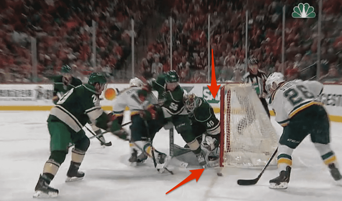 So, it begs the question: when a goaltender is in the RVH, how should they position their skate/toe on the (image 3)