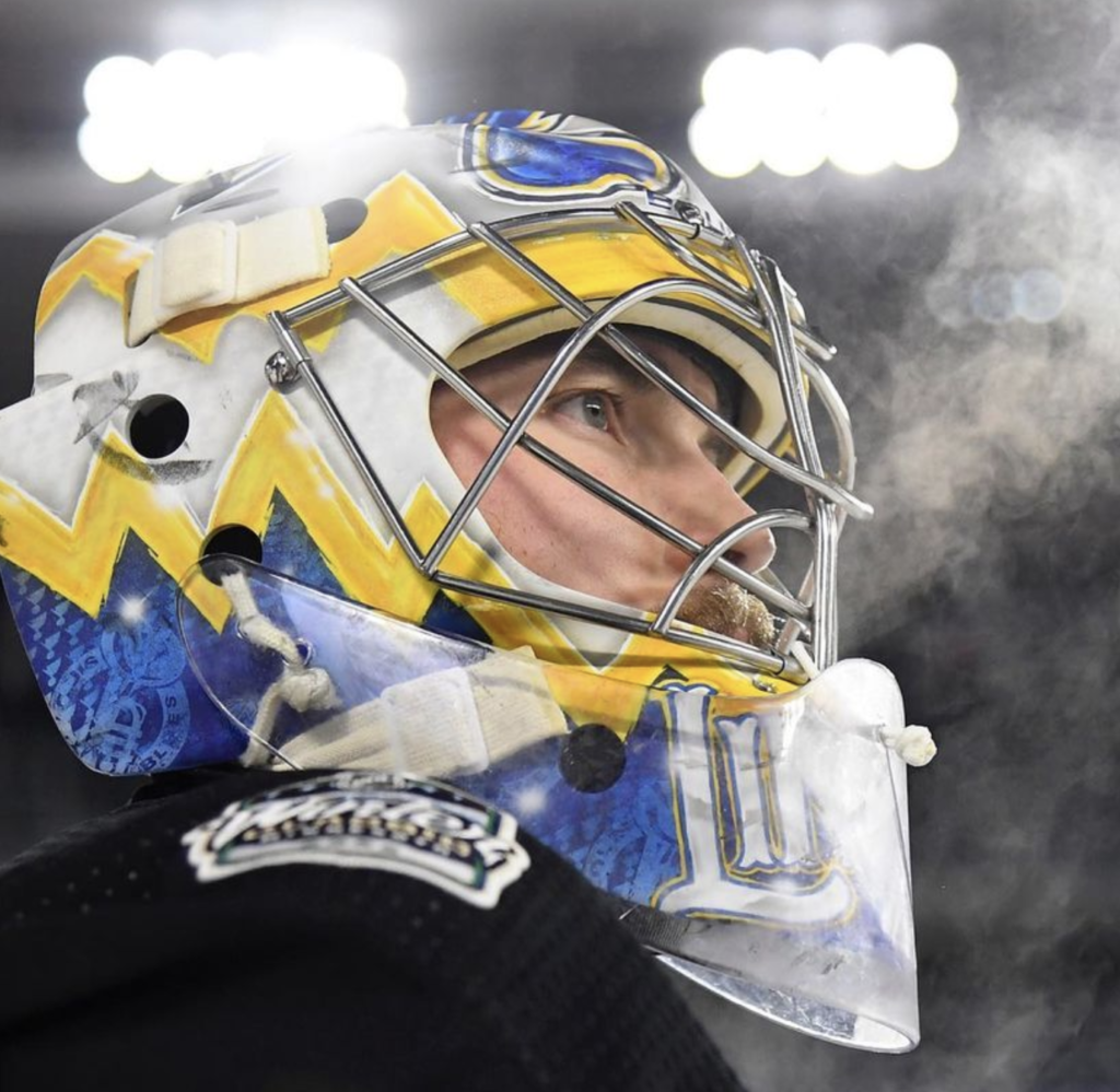 A History of the Goalie Helmets Worn by Charlie Lindgren