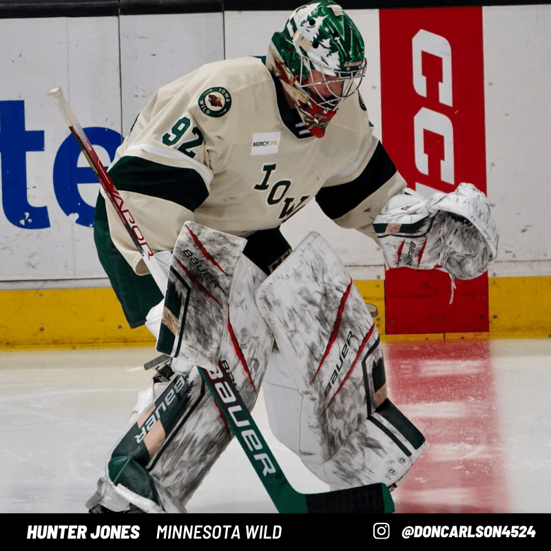 Hunter Jones Goalie Pads Minnesota Wild
