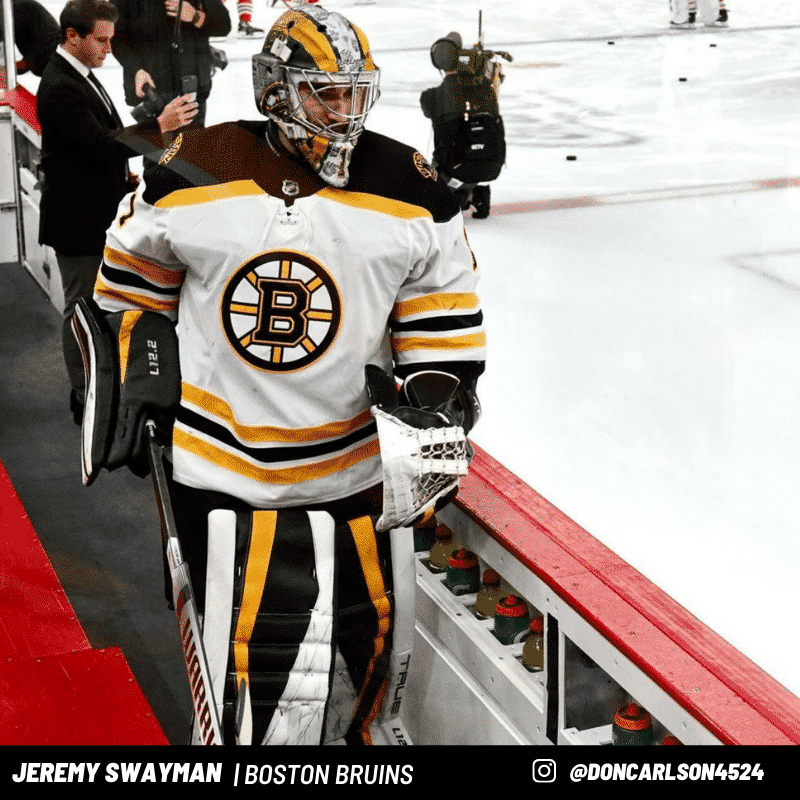 Jeremy Swayman Goalie Pads Boston Bruins