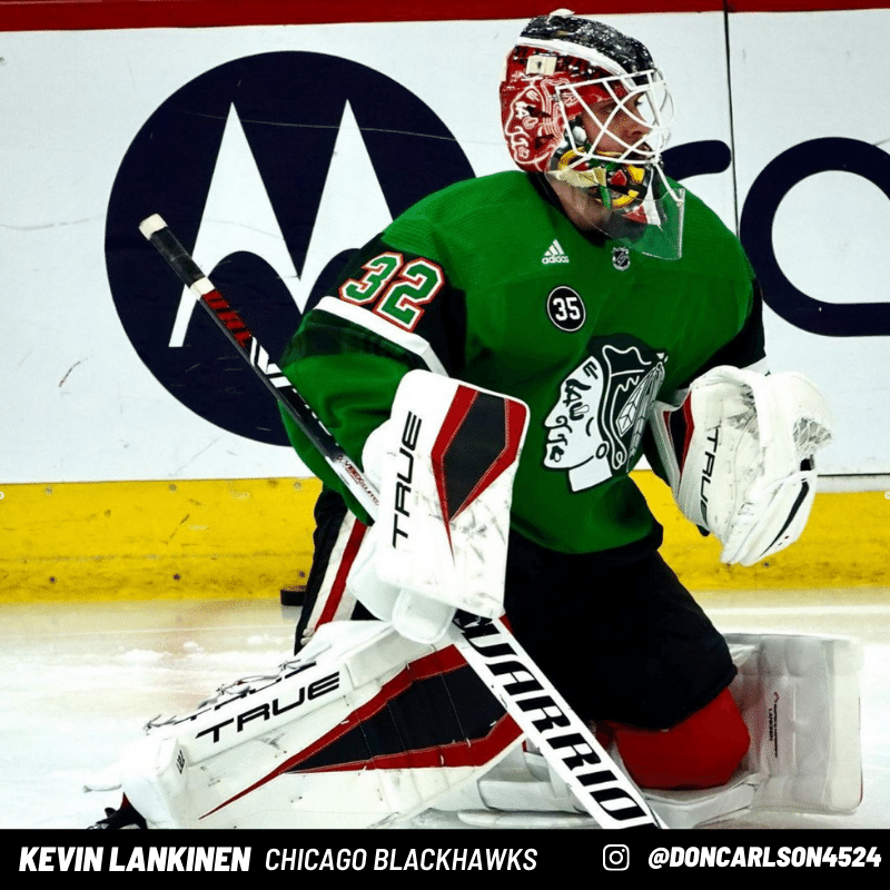 Kevin Lankinen Goalie Pads Chicago Blackhawks