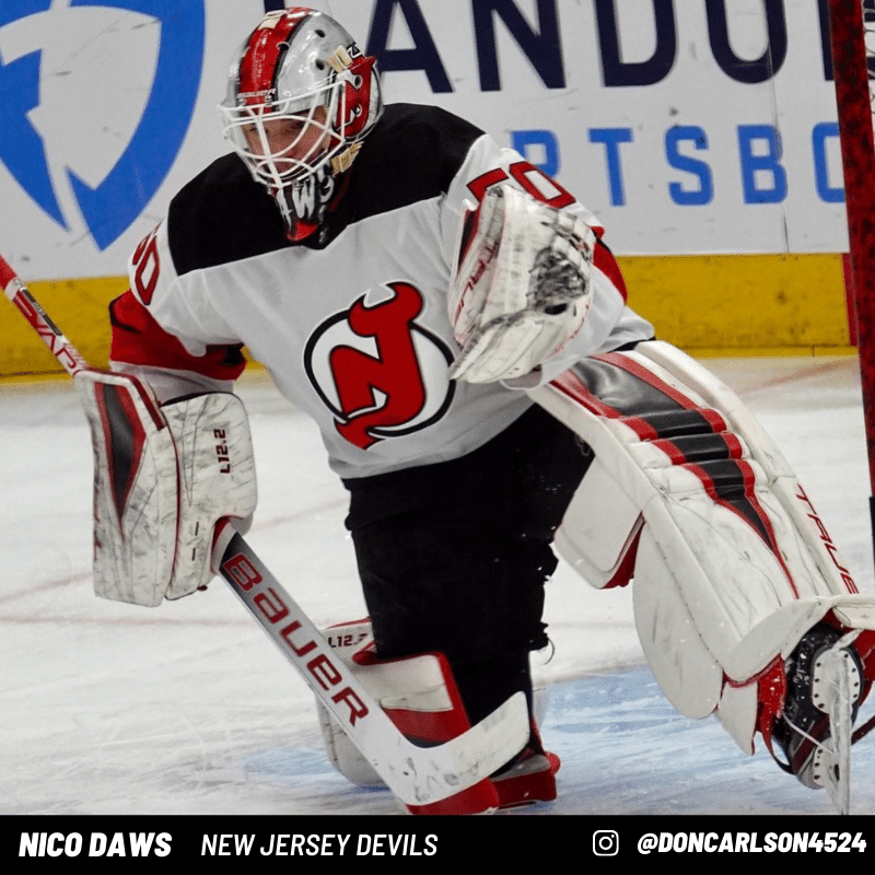 Nico Daws Goalie Pads New Jersey Devils