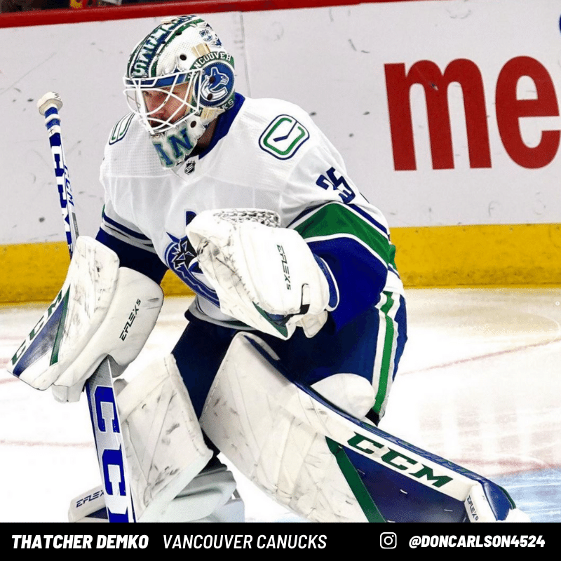 Thatcher Demko Vancouver Canucks Goalie Pads