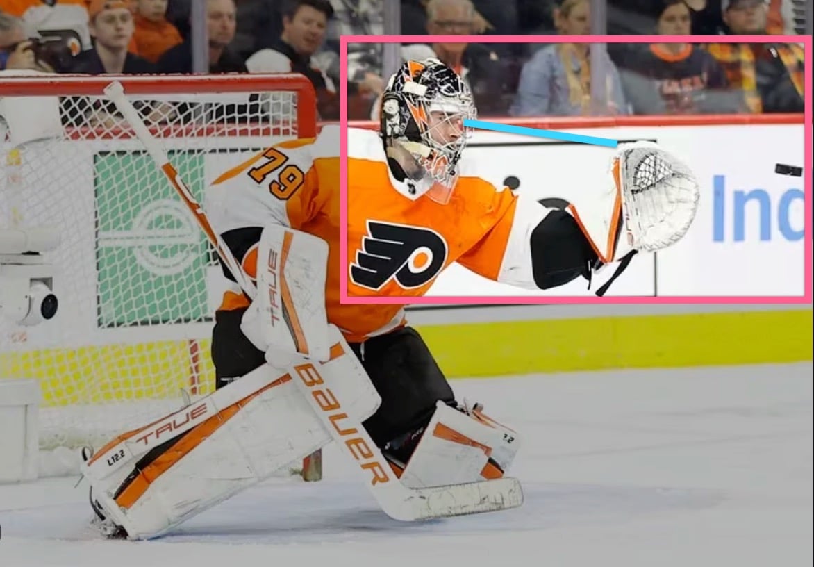 Carter Hart Glove Save Connecting Eyes To The Puck