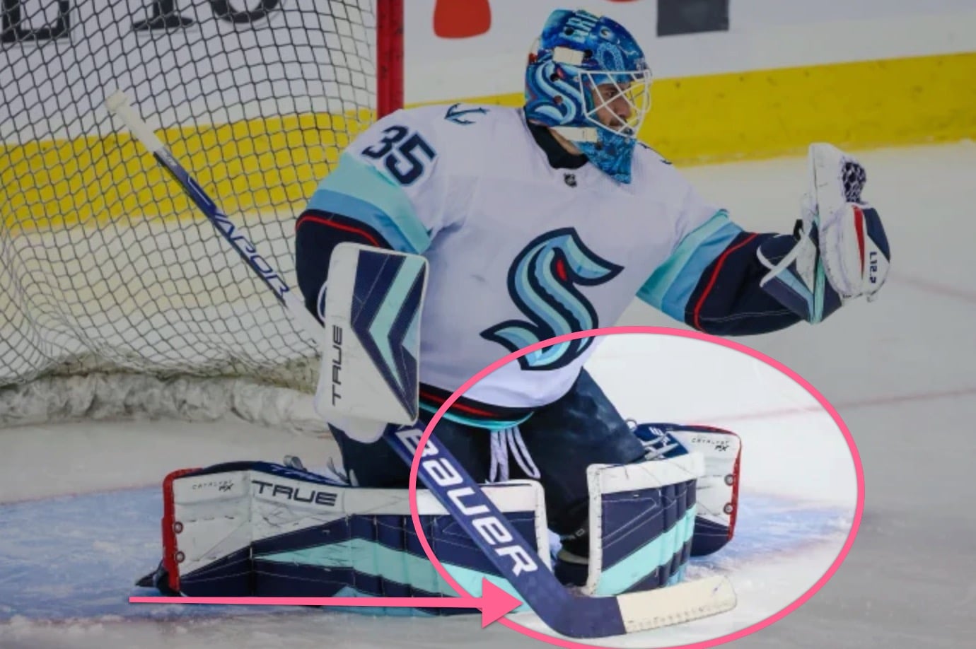 Making a Proper stick save as a goalie Joey Daccord