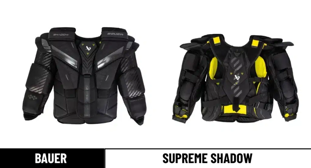 Bauer Supreme Shadow Goalie Chest Protector front and back angles